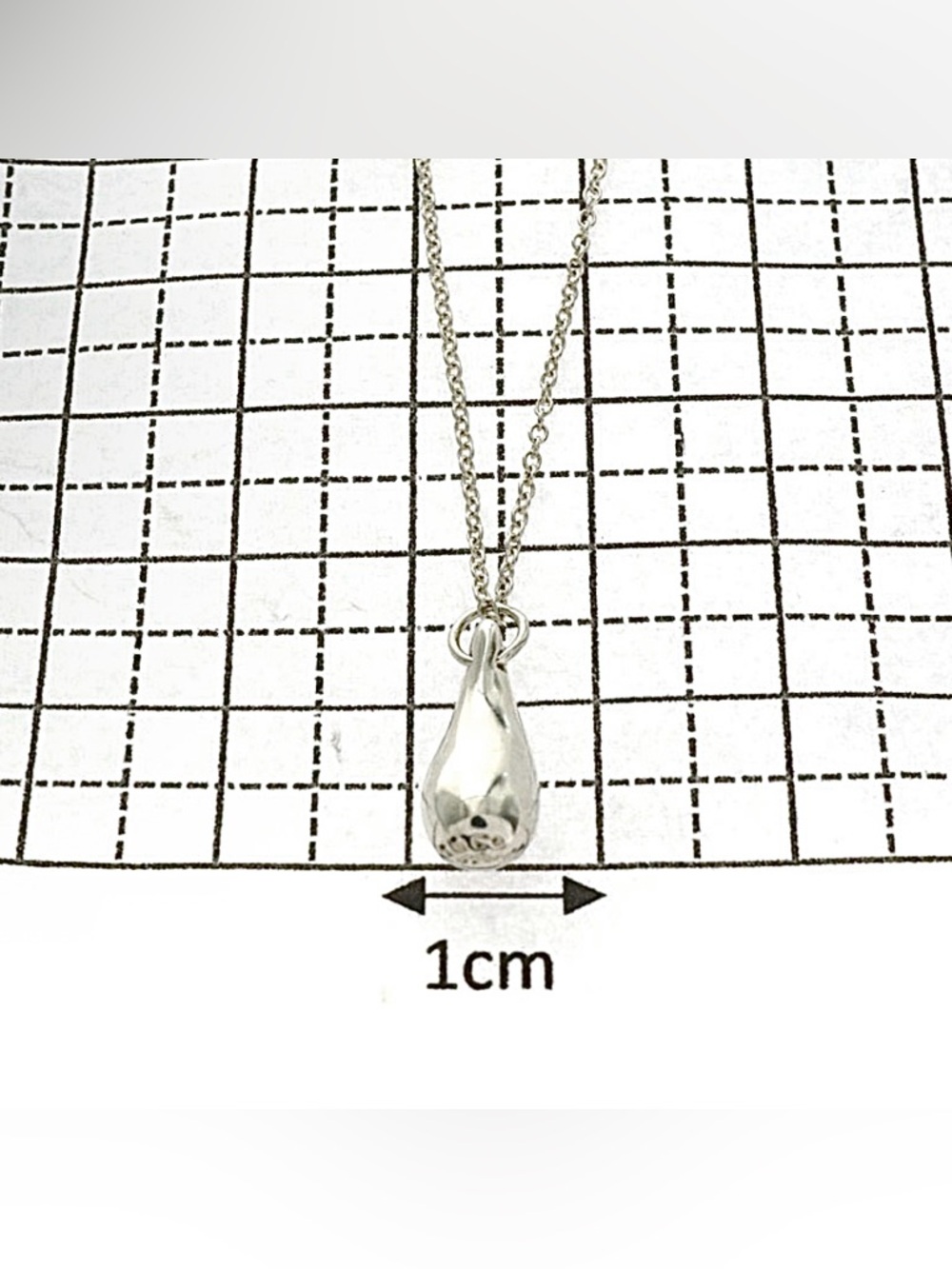 Tiffany & Co. Elsa Peretti 925 Sterling Silver Teardrop Necklace Authentic - Picture 4 of 8
